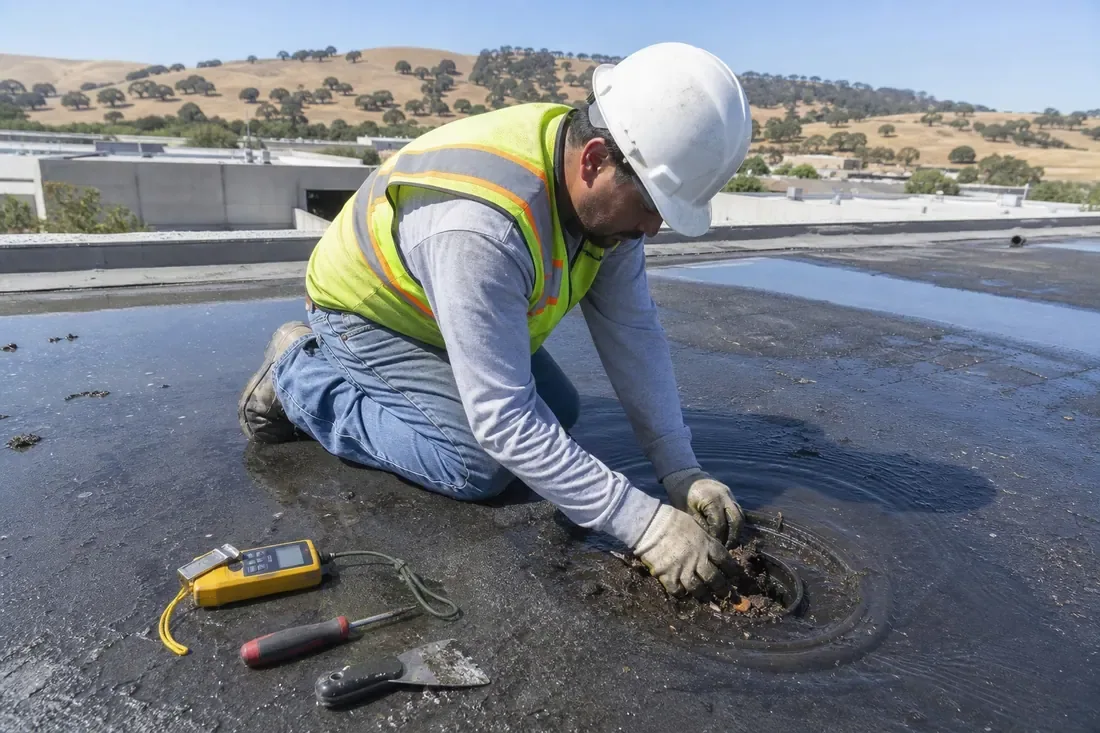 Commercial Roof Membrane Puncture Repair in Anchorage, AK